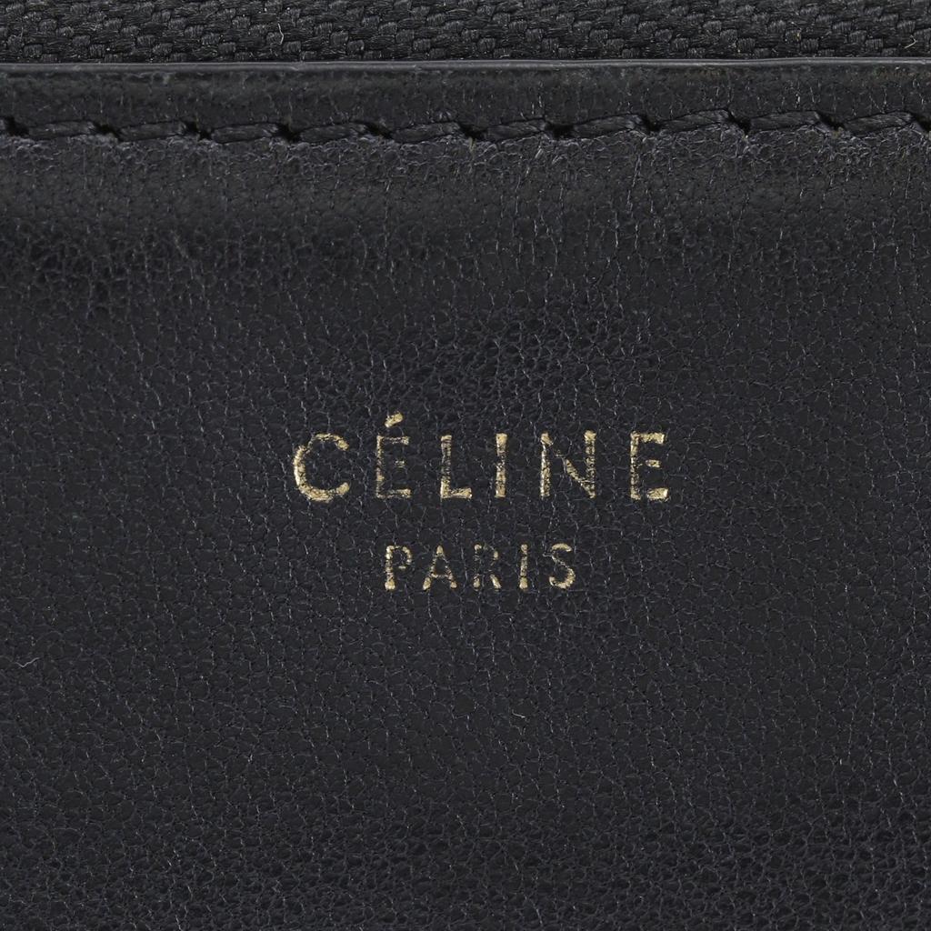 CELINE trio Shoulder Bag black leather Women Used