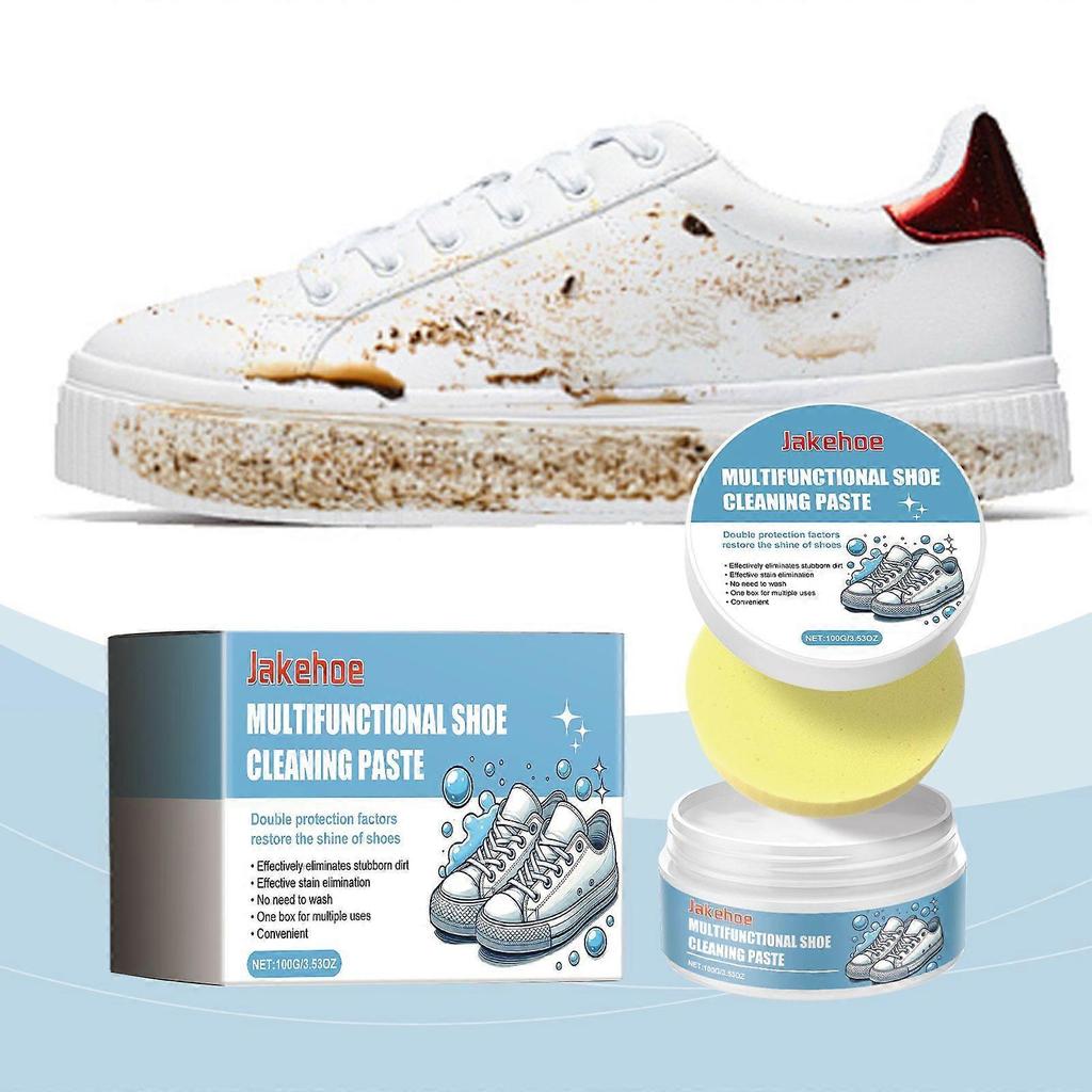 Limited time!!Jakehoe Shoe Multi-Purpose Cleaning Paste For White Sneakers And Sports Shoes, No-Wash Surface Stain And Yellowing Cleaner
