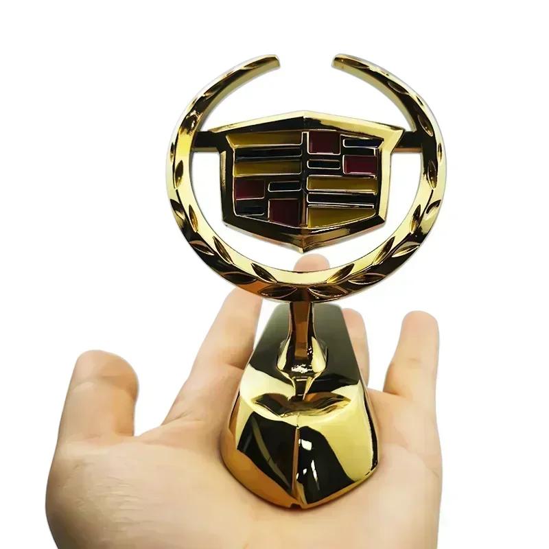 Chrome Car Hood Badge Emblem Bonnet Sticker for Cadillac Escalade Deville DTS ATS BLS CT4 CT6 CTS EXT SLR SRX XLR XT4 zg0