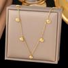 Модная подвеска-цепочка с подвесками-ракушками, 18K позолоченная нержавеющая сталь, ожерелье, браслет, браслет на щиколотку для женщин, подарок