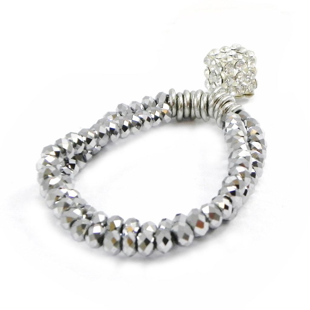 Les Trésors De Lily [I2755] - Дизайнерский браслет «Сисси» серебристо-серого цвета.