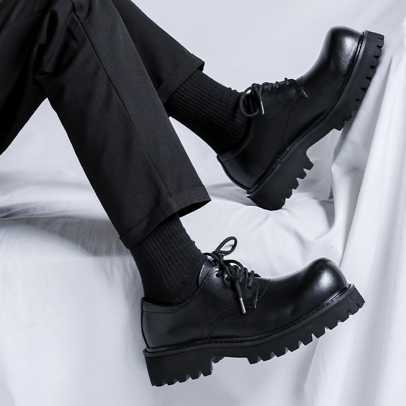 Дерби Туфли на толстой подошве Модные и трендовые мужские дизайнерские стили Досуг На Открытом Воздухе Вечеринка Молодежь Черный Повседневная офисная обувь Популярно