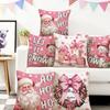 New Christmas Pillow Cover Linen Print Simple Pillow Home Decor Holiday Cushion Pillow Pillow