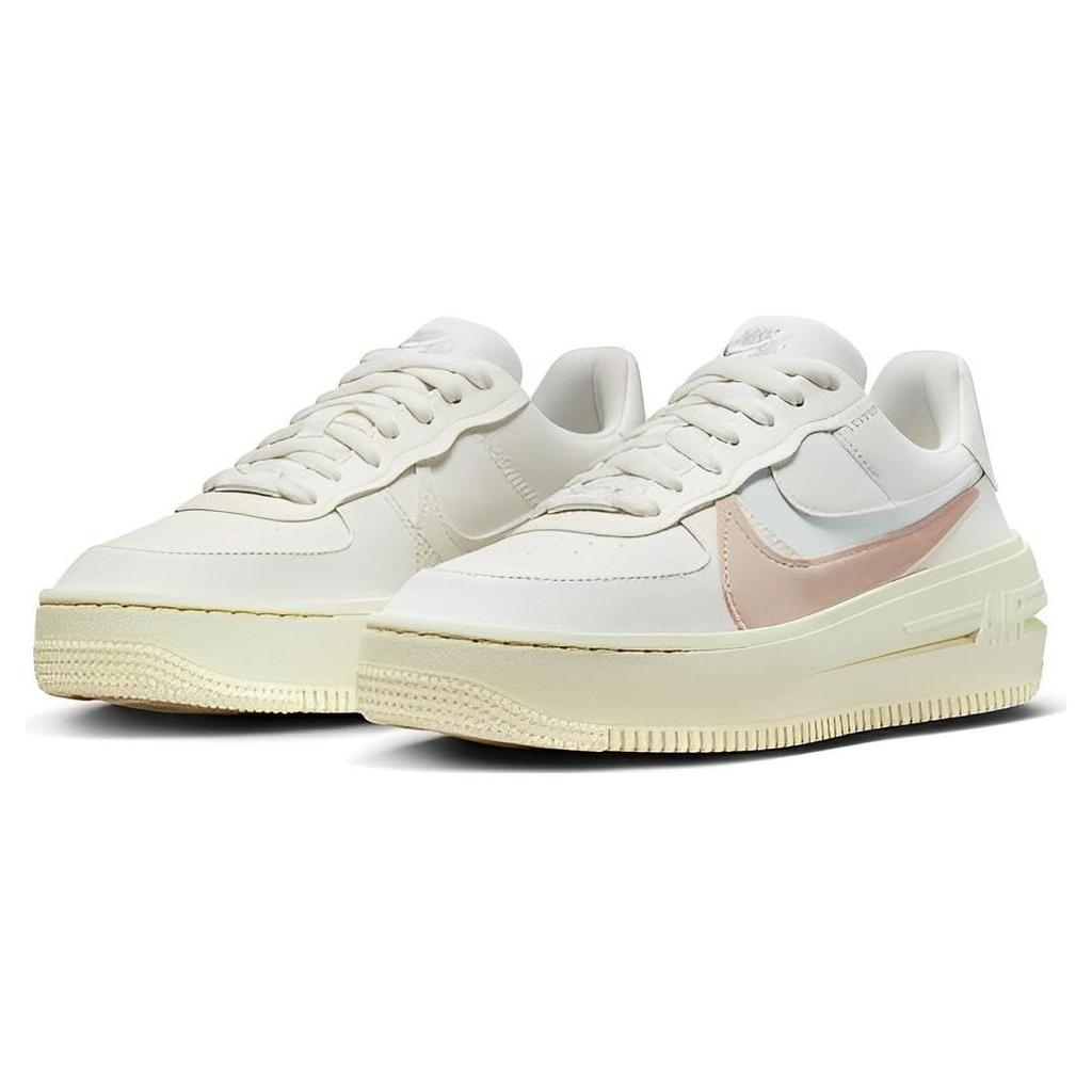 Nike Air Force 1 PLT.AF.ORM Sail Arctic Orange Women Sneakers White Shimmer Light-Silver DJ9946-104