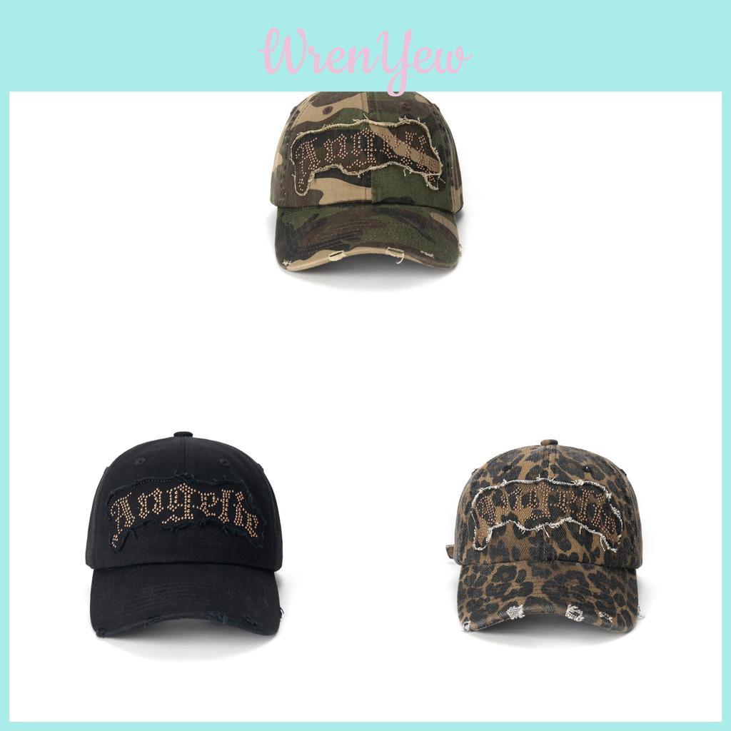 Retro Letter Design Cotton Baseball Hat With Sun Protection And Breathability For Men Women