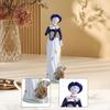 Керамическая статуэтка леди и собаки Коллекция фигурок девушки Элегантная для шкафа гостиной