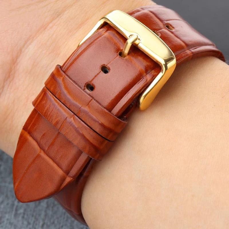 Genuine Leather Watchband For GUESS W0040G3 W0247G3 W0040G7 Series Blue Cowhide Watch Straps 22mm Wrist Band Men Bracelet
