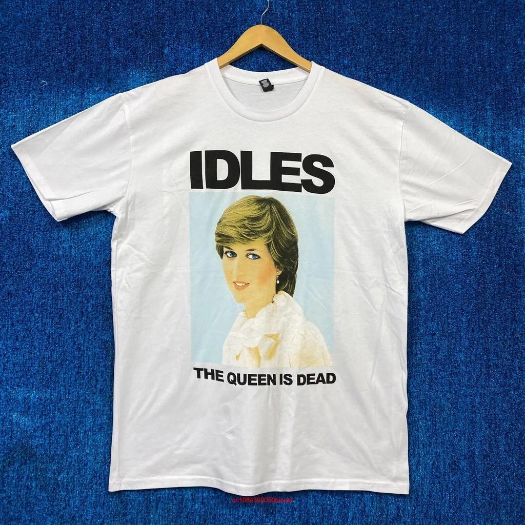 Idles Футболка с принтом The Queen is Dead Princess Diana, размер XL, с длинным или коротким рукавом