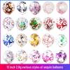 Transparent Sequined Latex Balloons for Parties and Weddings, 2.8g