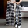 Летние спортивные штаны женские черно-белые брюки в клетку женская мода винтажные мешковатые тонкие брюки женская повседневная одежда