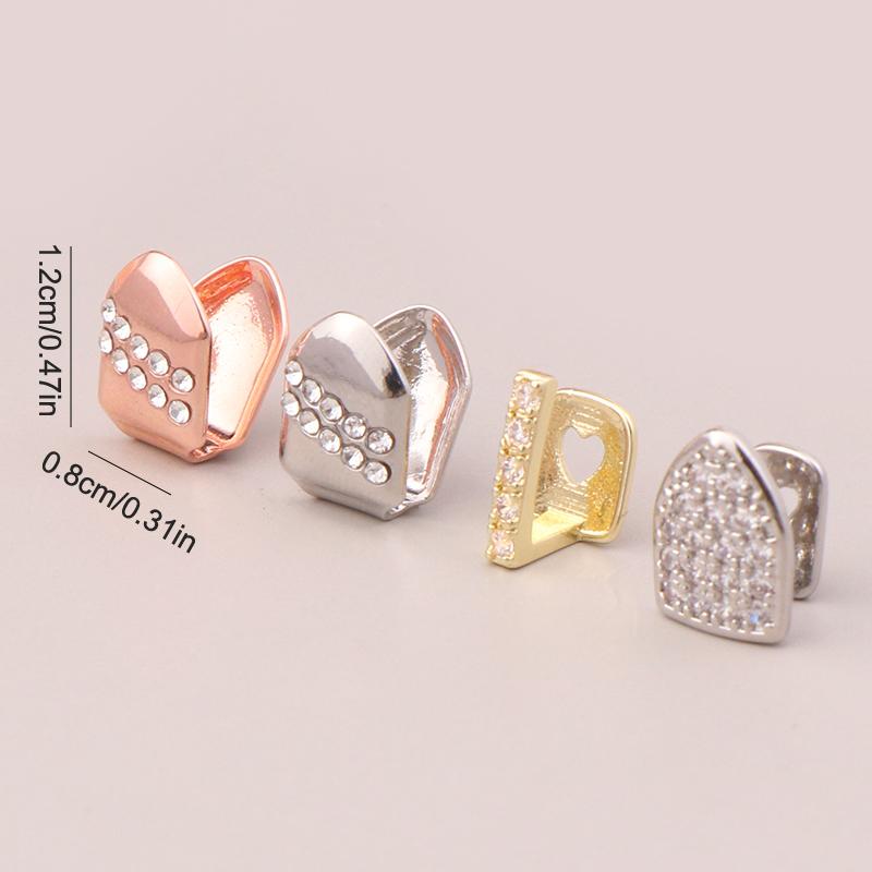 Хип-хоп одиночные верхние нижние зубные гриллзы модные кубические циркониевые зубные колпачки для женщин и мужчин украшения зубов ювелирные изделия