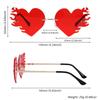 Costume Accessories Fire Heart Shaped Sunglasses Party Favor Eyewear  for Women & Men