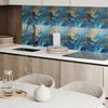 Vinyl Decoration With Print For Tool-Free Assembly Abstract Watercolor Pattern 9x30x30 cm