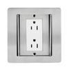 Recessed Floor Outlet 2 Receptacles Double Sliding Cover Water Proof Recessed Socket for Floor Table
