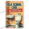 Vintage Metal Bathroom Sign Retro Funny Wall Decor for Home Restroom