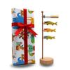 OKBABY Koinobori for Day no in a Paulownia Wood Gift Wrapping (Carp Streamer) - Wooden, Boys' (Tango Sekku), Box, 26.5cm Tall, Available.