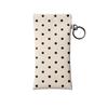 Portable Spring Auto-close Glasses Bag with Keyring Glasses Clip Leather Glasses Storage Bag Korean Style Shrapnel Snap Shut