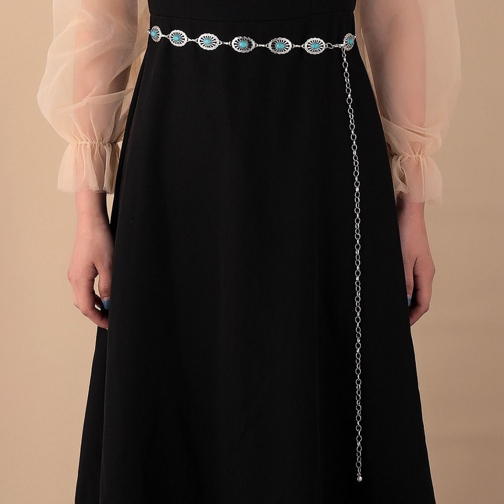 Dress Accessories Women Belts All-match Metal Belt Women Waist Chain Ethnic Style Bohemian Belts