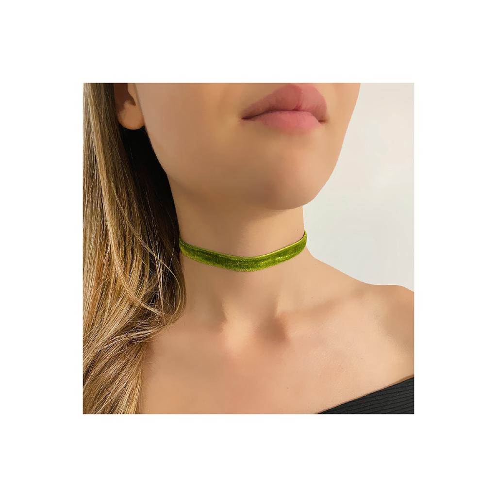 Light Brown Velvet Collar Necklace