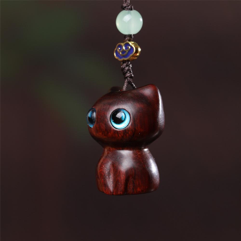 Китайский стиль сандалового дерева брелок кулон брелок ремешок милый мобильный телефон кольцо для женщин