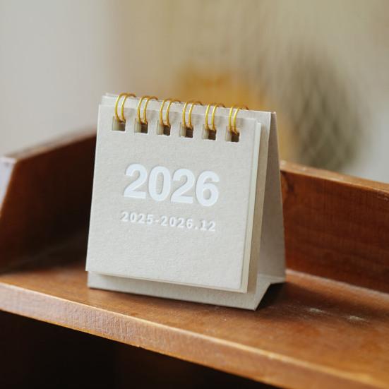 2 шт. Мини настольный календарь Окт. 2025-дек.. 2026 14-месячный планер Настольный Маленький Настольный Перекидной Календарь на двойной спирали для дома и офиса