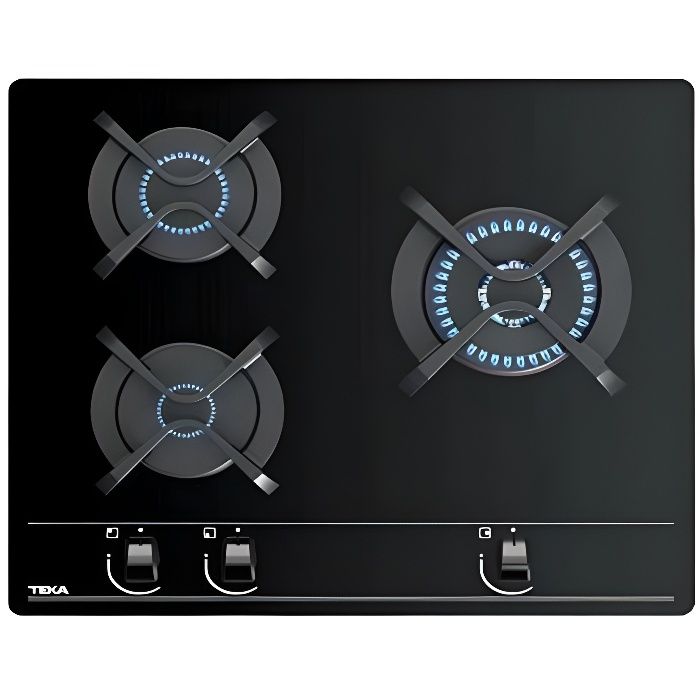 Plaque au gaz - TEKA - GBC63010KBN - 3 éléments - Gaz naturel