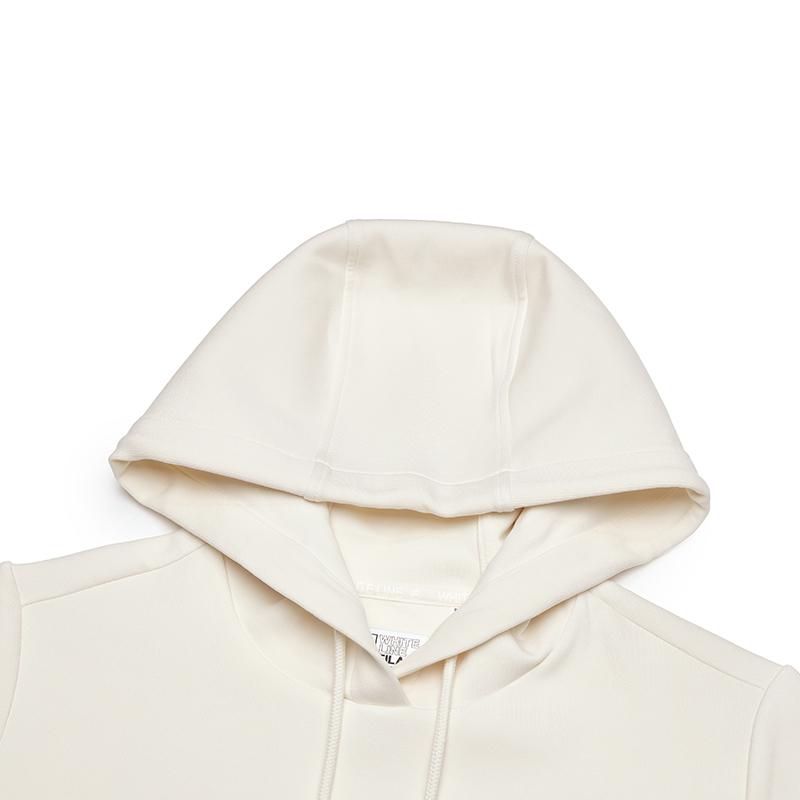 Fila Fashionable Casual Knitted Hoodie Women Hoodies Cloud-Mushroom-White F11W518206FWT