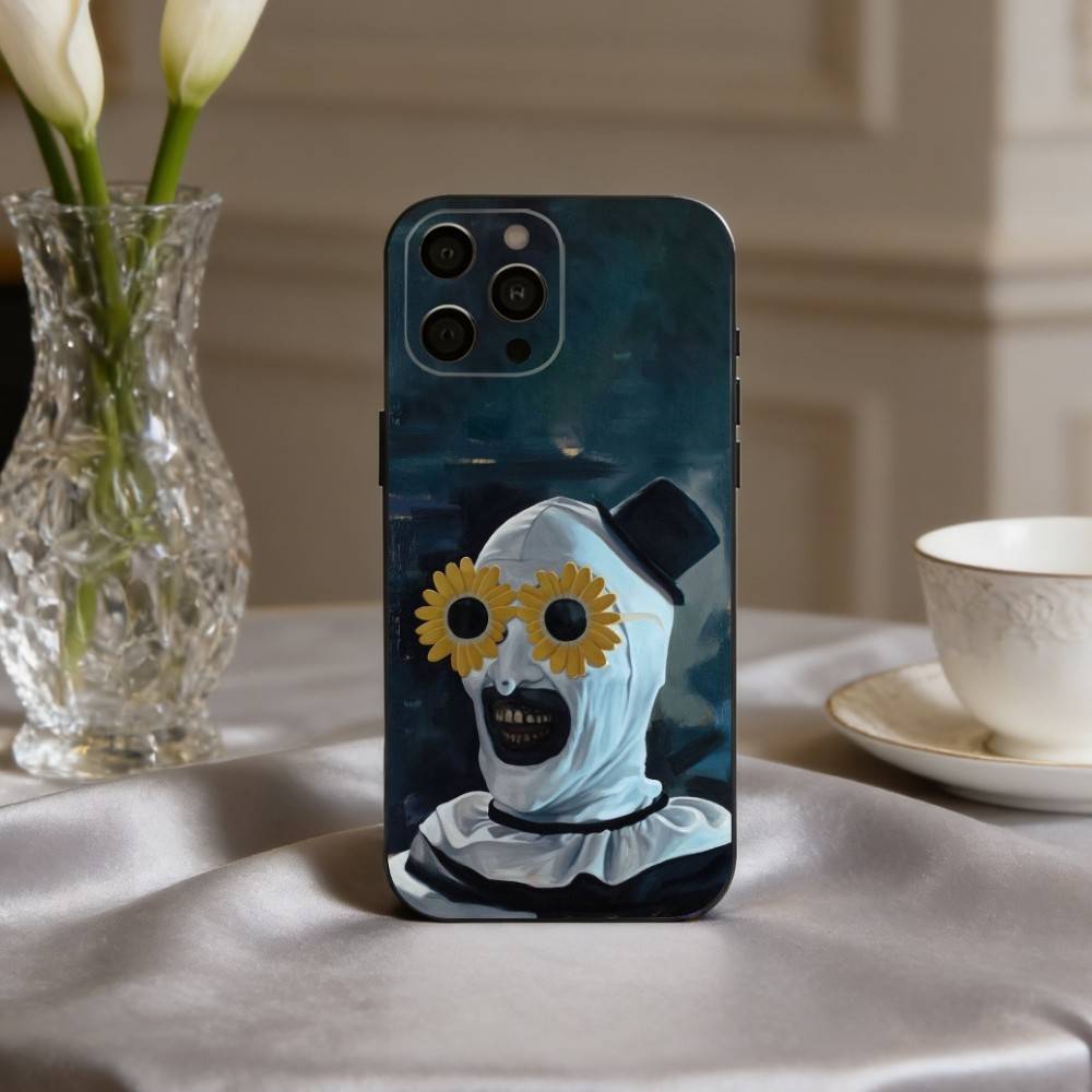 Фильм T-thrilling T-Terrifier-R Чехол для телефона для iPhone 17pro,16,15,14,13,12,11 Plus,Pro Max,XS,Мягкий силиконовый черный чехол