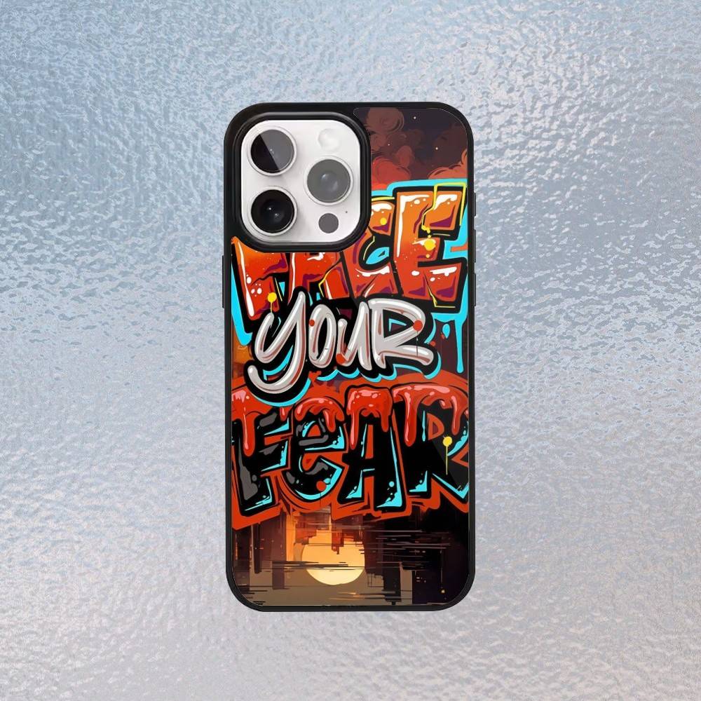 Крутой Цветной Граффити Чехол Для Телефона iPhone17,16,15,14,13,12,11 Plus,Pro Max Магнитный Magsafe Беспроводная Зарядка