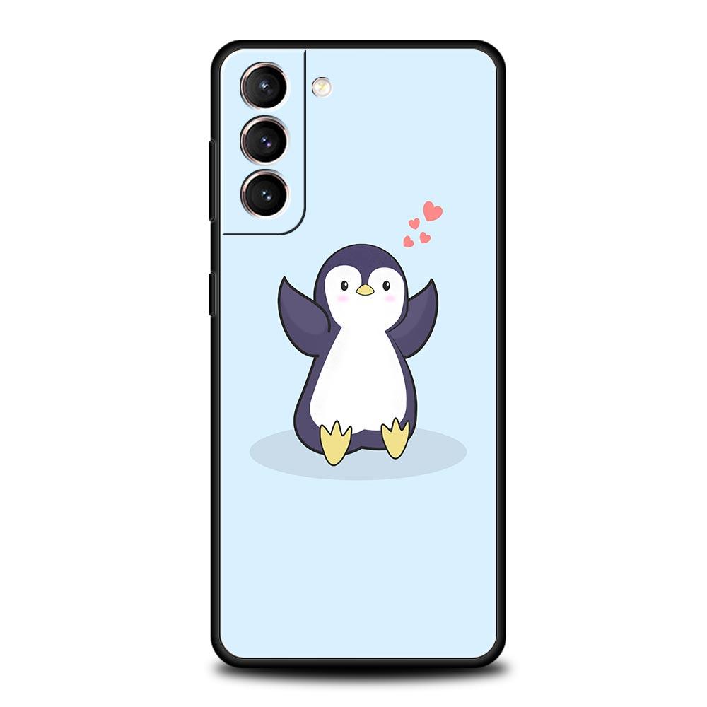Милый качественный чехол для телефона с милым пингвином для Samsung Galaxy S22 S20 FE S10 Plus S21 Ultra 5G S10E S9 S8 Note 10 Lite 20, мягкий чехол