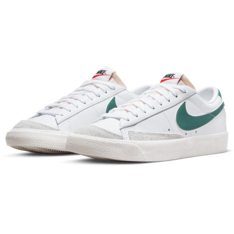 Nike Женские кроссовки Blazer Low 77 'Белый/Зеленый' Обувь для скейтборда DC4769-112