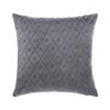 Coussin losanges flanelle gris ardoise 40x40cm - Atmosphera createur d'interieur