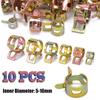 10Pcs Hot Galvanized 5-16mm  Tube Clamp Spring Clips Fastener Fuel Oil Line Water Hose Pipe