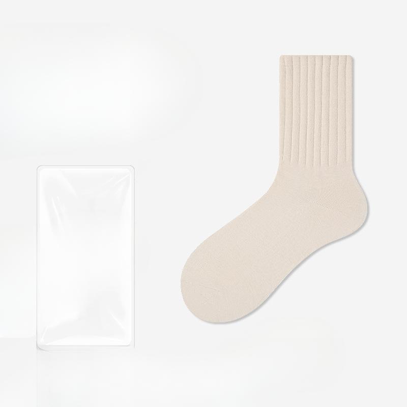 Female Spring and Autumn Pure Cotton Moon Son In The Tube Pile Pile Socks