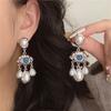 Vintage Devil Eye Earrings Water Droplet Exaggerate Earring Fashion Pearl Drop Earrings  Women