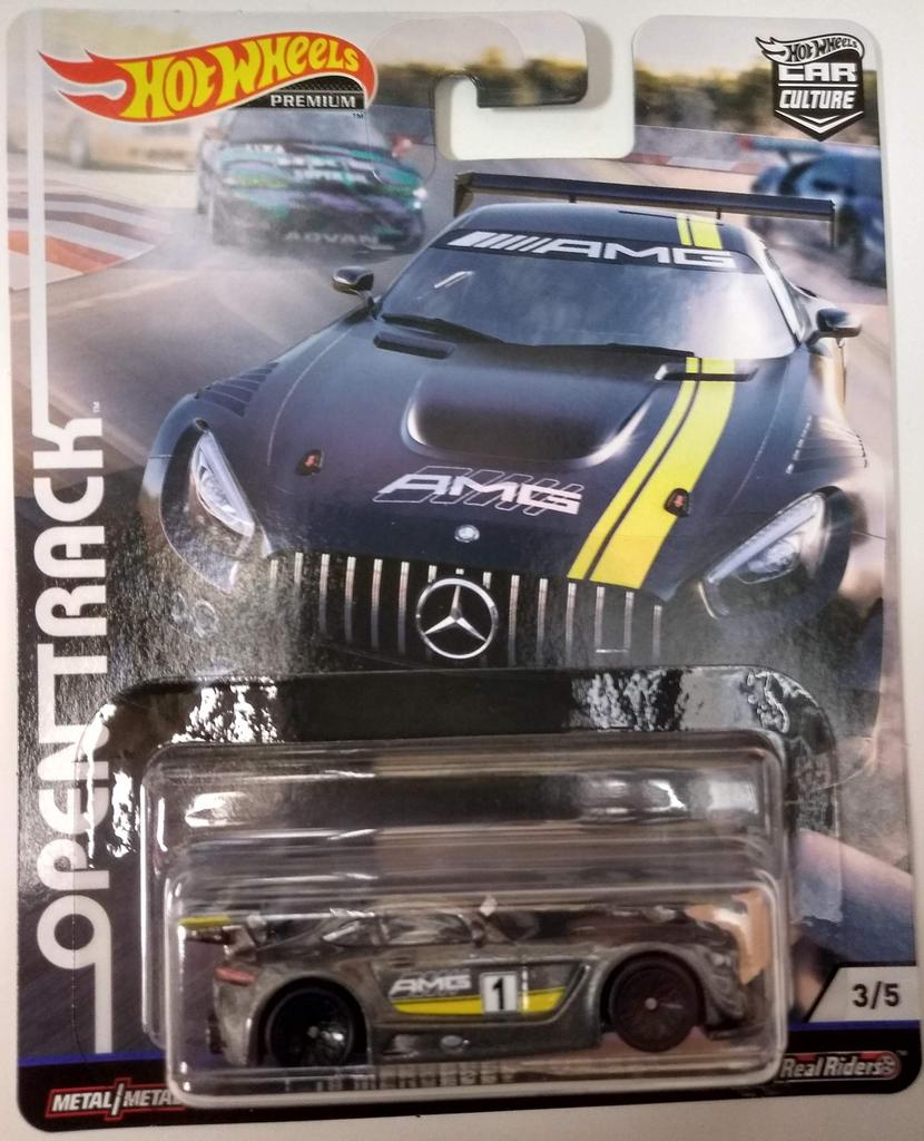 Hot Wheels GT3 Premium 2019 Real Riders Pop Culture Открытая трасса Масштаб Коллекционная литая модель автомобиля '16 Mercedes-AMG № 3/5 164