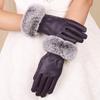 Warm Gloves Winter Rabbit Fur Mouth Skin Women's Gloves Outdoor Riding Driving Cold Winter Gloves