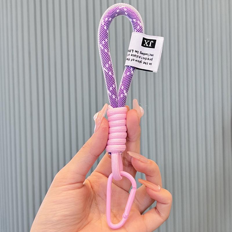 Ремешок флуоресцентного цвета для телефона, сетчатый ремешок для сумок, плетеные полоски, подвесной шнур для ключей, аксессуары для брюк, брелок