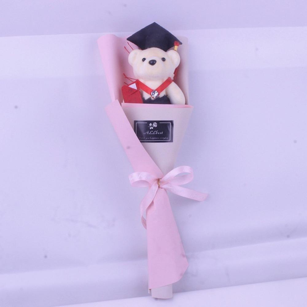 Plush Bear Bear Plush Bouquet Bouquet Decoration Doctoral Bear Toy  Graduation Season