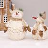 60/50/26 см Рождественское украшение для дома Короткая плюшевая кукла-снеговик с принтом для торгового центра, окна отеля, украшения для рождественской елки