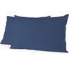LOVELY HOME Set of 2 Rectangular Pillowcases - 50 X 70 Cm - 100% Cotton - Blue
