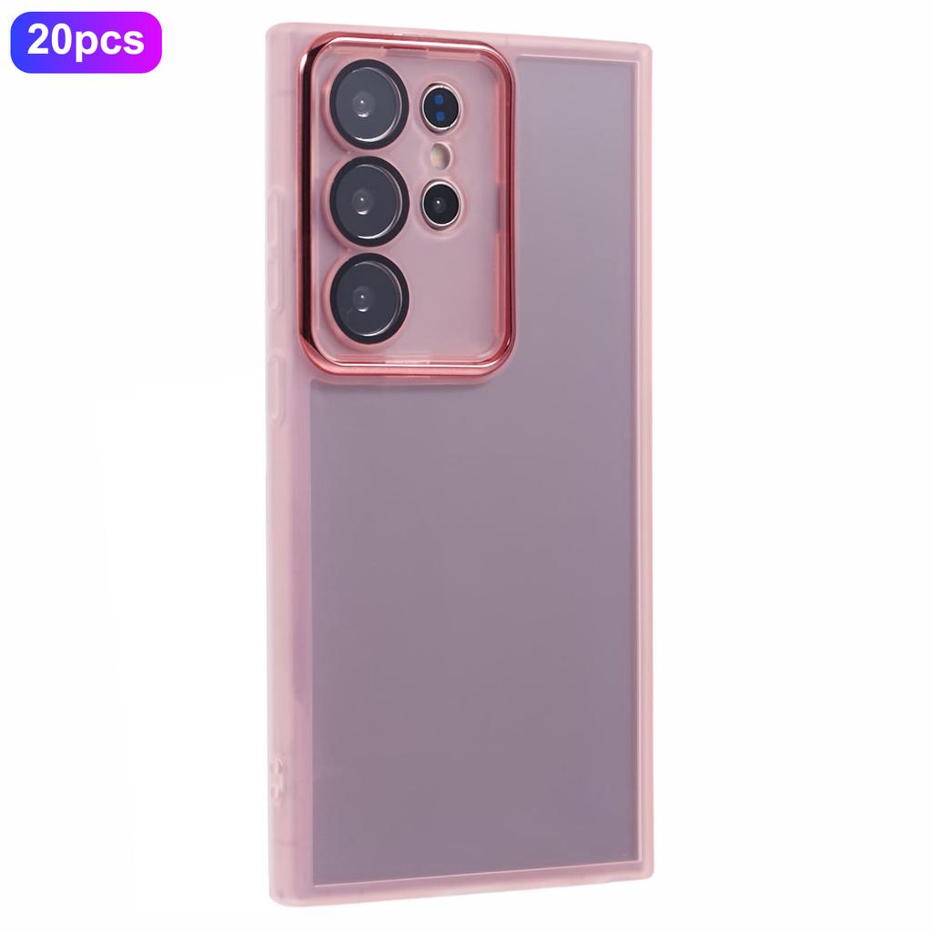Bulk Purchasing 20Pcs For Samsung Galaxy S25 Ultra Case Electroplated Camera Frame TPU Phone Cover Precise Cutouts