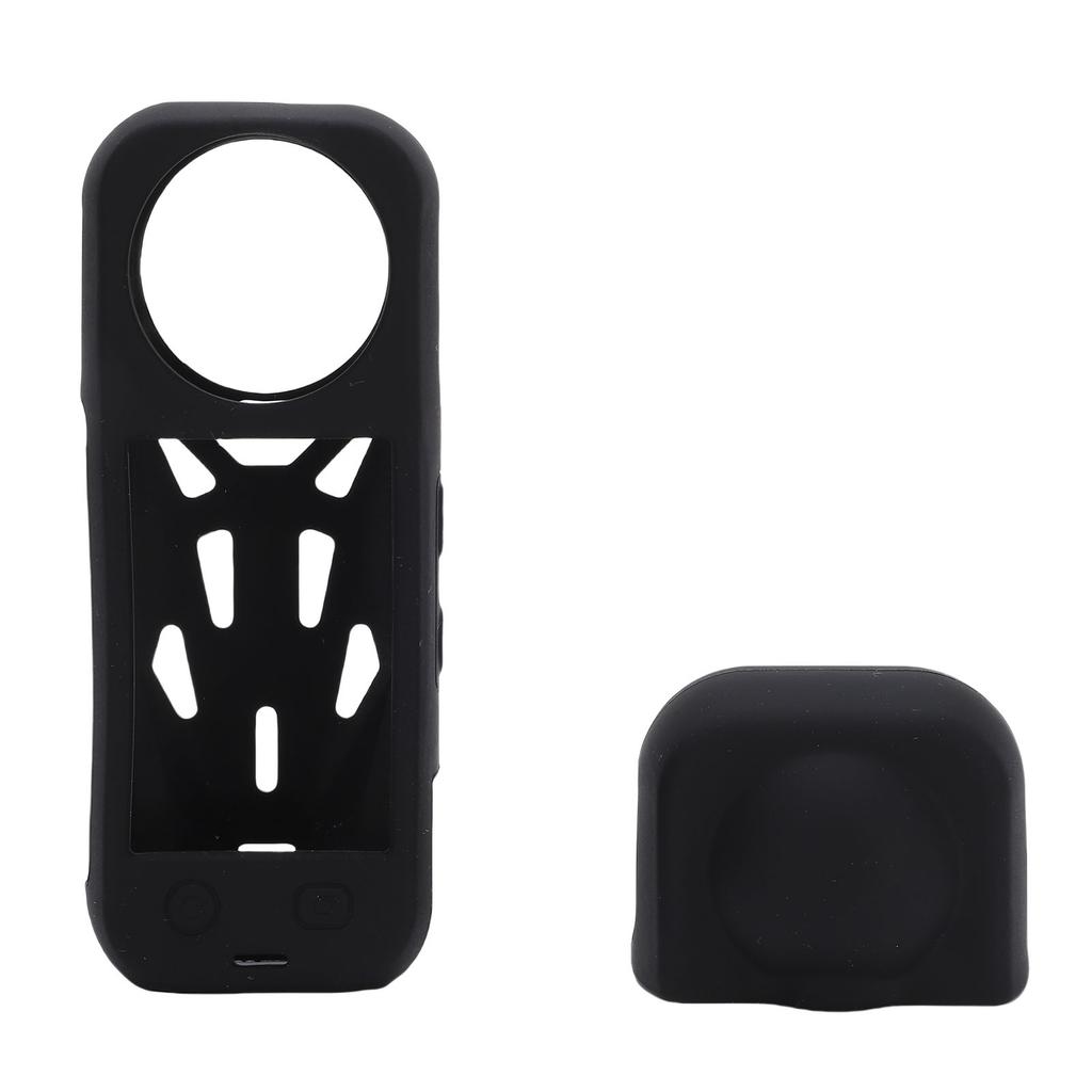 Silicone Case Lens Cap Fit for Insta360 X5 Anti Slip Soft Anti Drop Heat Dissipation Panoramic Action Camera Protective