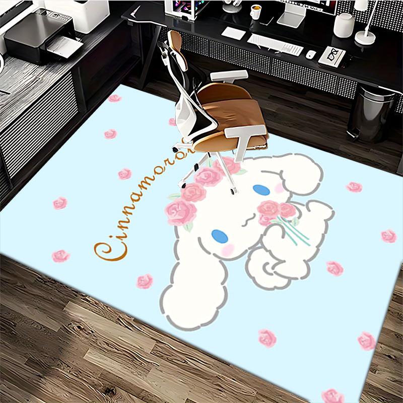 Cinnamoroll Anime Cartoon Design Chair Mat Non-Slip Carpet for Office Home Decoration Living Room Bedroom Game Room Dormitory.E066