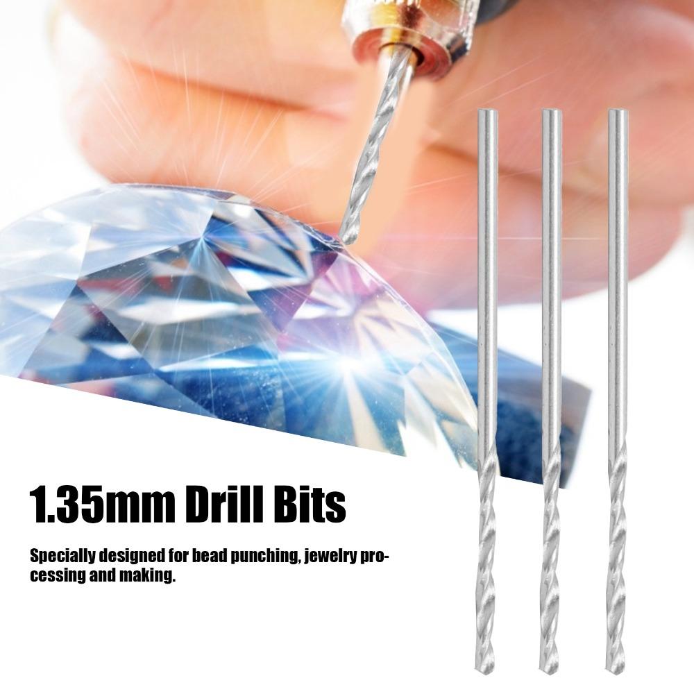 10pcs High-Speed Steel Twist Drill Bits 1.3mm Diameter Micro Drill Bits For Jewelry Making