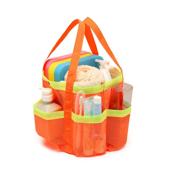 Mesh Beach Bag Mesh Shower Storage Bag Large Capacity Tote Beach Bag Toiletries Towels