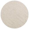 VidaXL Tapis ZIZUR crème Ø 90 cm aspect de jute intérieur et extérieur, tapis d'extérieur, tapis de sol, tapis d'intérieur, 4010384