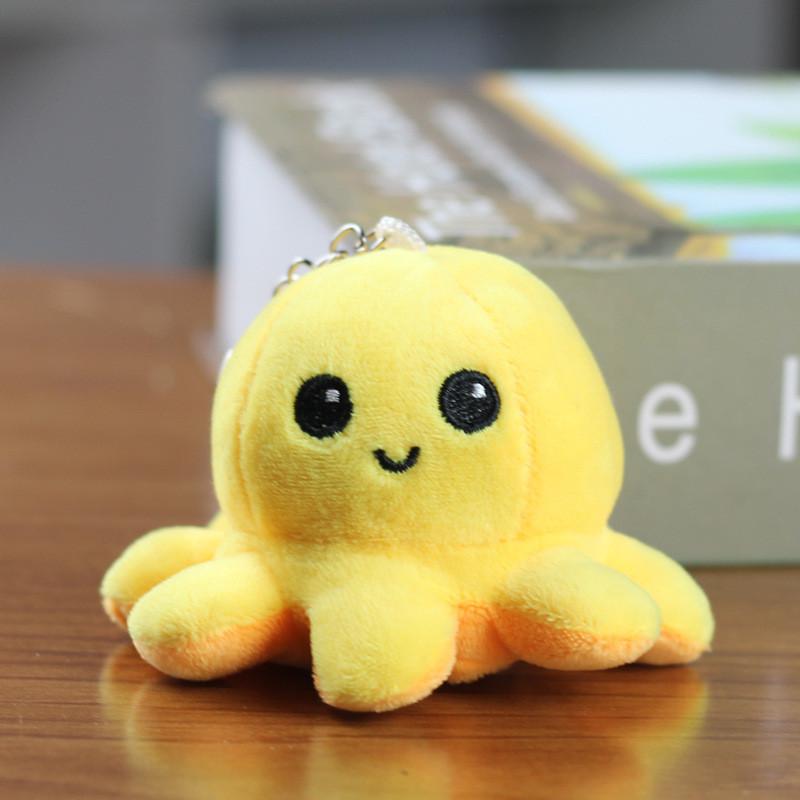 Очаровательная двусторонняя плюшевая игрушка-осьминог из мягкого короткого плюша разных цветов