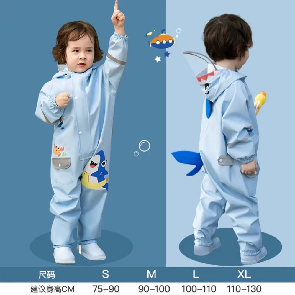 Children's One-piece Raincoat Rain Pants Suit Boys and Girls Rainproof Waterproof Clothing Children Baby New Summer Poncho