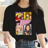 2025 Summer BP Jumping Hip Hop Single Print T-shirt Korean Girl Band T-shirt Men Women Pattern T-shirt Cotton Oversize T-shirt